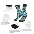 thumbnail image 3 of Fuzoiu Colorful Fishing Baits Print Kids Socks For Boys Girls,Grip Crew Socks with Non Slip,Lightweight Stretch Crew Socks,Toddlers Crew Boot Socks, 3 of 5