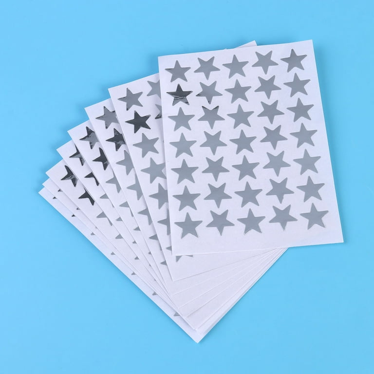 30 Sheets Count Star Stickers Gold Silver Colorful Self-adhesive Stickers  Stars 