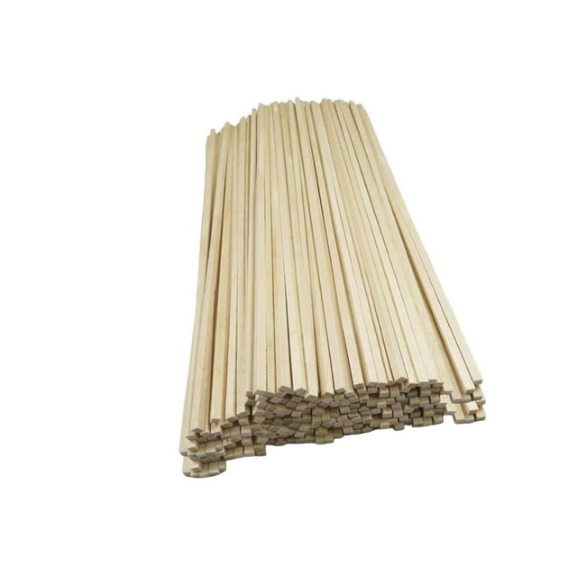serony 100Pcs Unfinished Wood Sticks Woodcrafts for Crafts Model Building Supplies 250cm