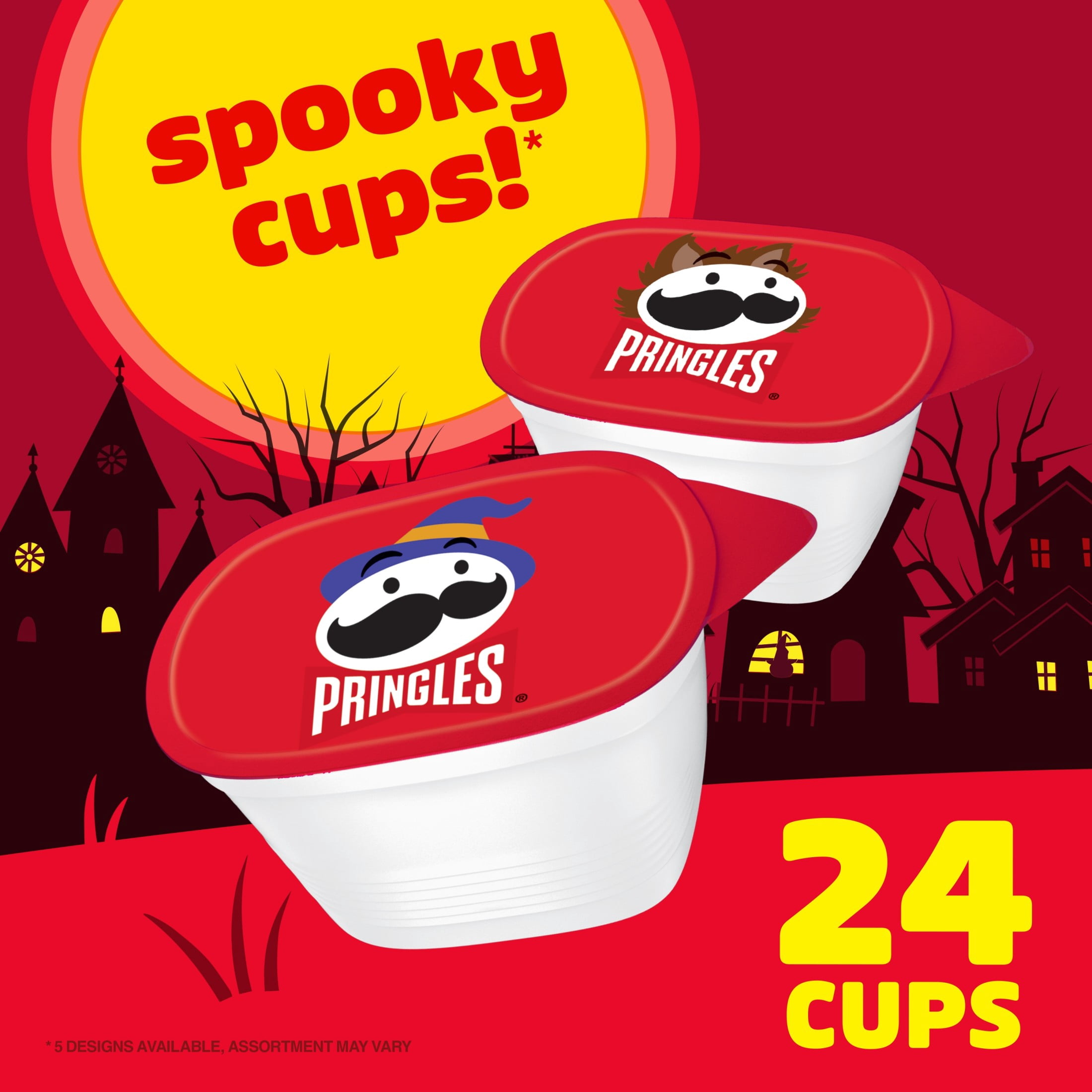 Pringles Original Potato Crisps Chips, Halloween Snacks, 24 Count