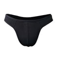 thumbnail image 5 of Pxiakgy mens briefs Men's Thongs Cotton Underwear Sports Underwear Men's Running Underwear Trackless And Fun T Pants Black+L, 5 of 5