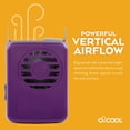 thumbnail image 3 of Ventilador de refrigeración O2COOL Neck Personal Travel Battery Púrpura, 3 of 7