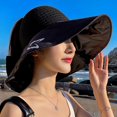 thumbnail image 2 of Sombrero de visera de playa para mujer - Sombrero de protección solar superior vacío Gorra de ala ancha Sombrero de verano, 2 of 7