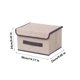 thumbnail image 3 of Caja de almacenamiento de tela plegable con tapa - Organizador grande de ropa de dos paquetes para dormitorio y salón, 3 of 4