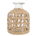 thumbnail image 1 of 1 unid-tejido de cristal de cristal botella de aroma natural jarrón marrón adorno marrón claro, 1 of 5