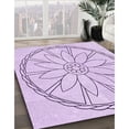 thumbnail image 3 of Ahgly Company Machine Washable Indoor Round Transitional Orchid Purple Area Rugs, 7' Round, 3 of 7