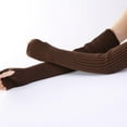 thumbnail image 3 of Kukuzhu Vintage Arm Sleeves for Women Rib Knit Arm Warmers Y2K Accessories Emo Warm Goth Fingerless Gloves, 3 of 6