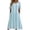 Light Blue, variant on Summer Dress for Women Vertical Stripe Casual Short Sleeve Tunic with Side Pockets