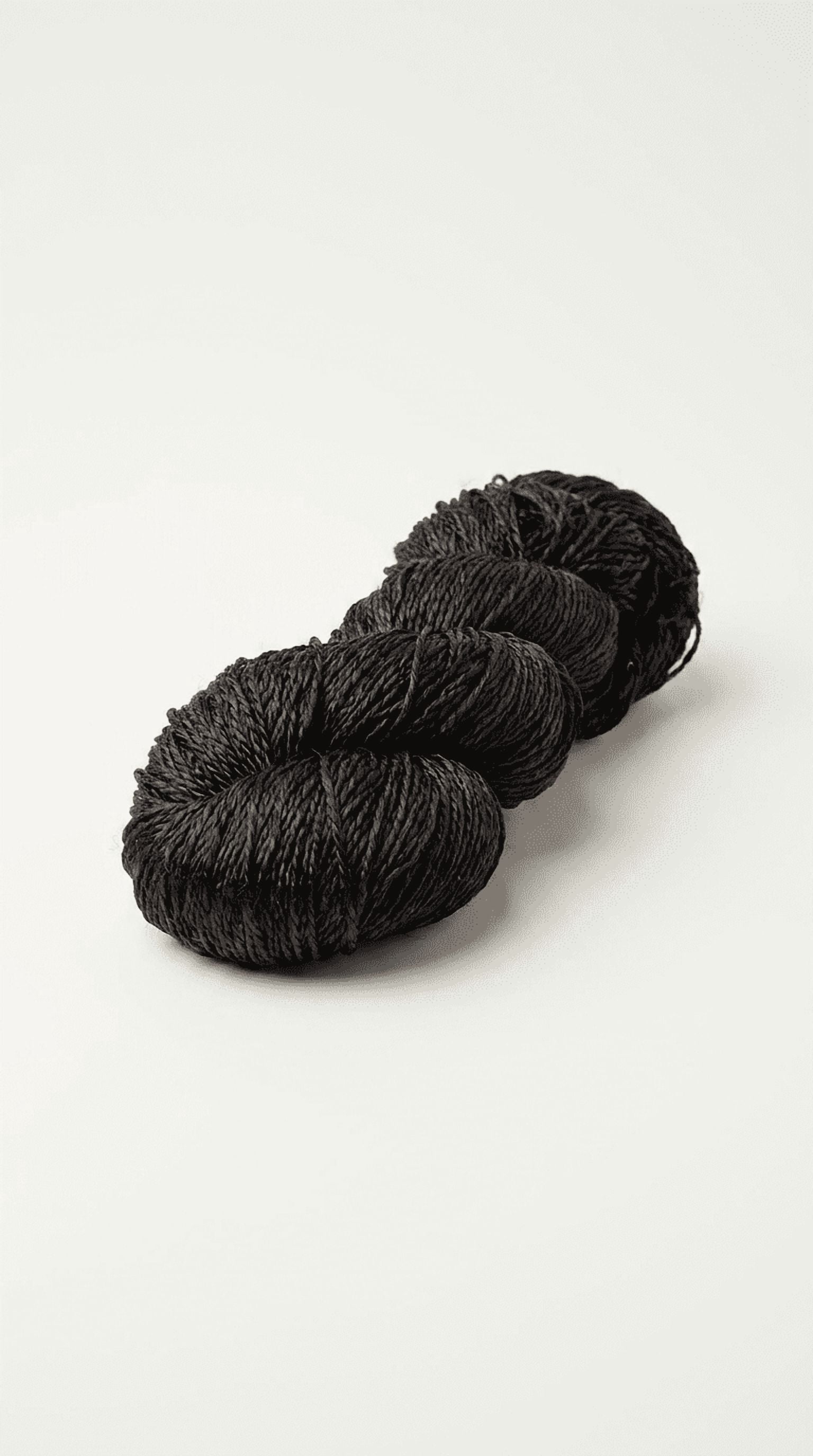 Knitsilk 3 Ply 100% Mulberry Silk Lace Weight Yarn, Black
