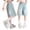 Light Blue, variant on CPNG Girls Baggy Denim Shorts Elastic High Waist Knee Length Jean Jorts Summer Thin Fashion Casual Loose Jeans Shorts(Light Blue,10-11 Years)