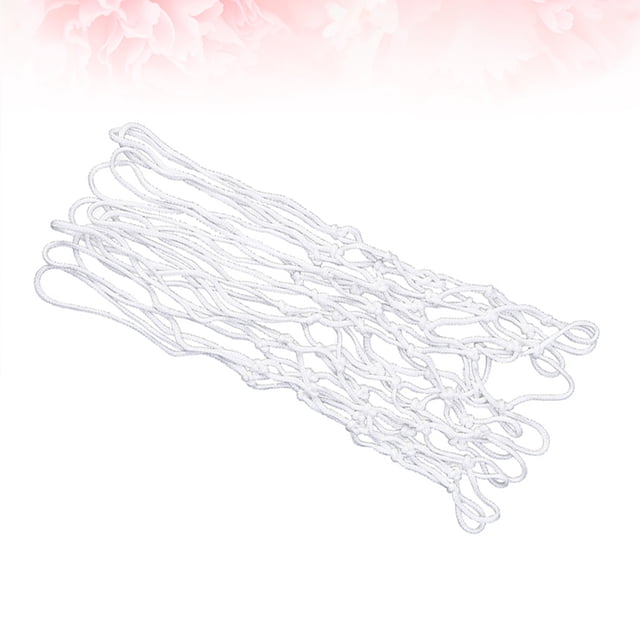 FUEENIRVA White Polyester Basketball Net with Fine Craftsmanship for Outdoors and Indoors Basketball