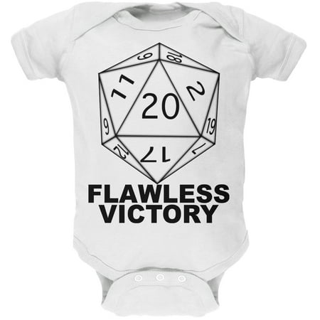 Flawless Victory D20 Role Playing Game White Baby One Piece