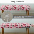 thumbnail image 6 of XYZCANDO Strawberry Pattern Rectangular Long Bench Protector, Dustproof Rectangular Long Bench Slipcover Soft Polyester Spandex Bench Seat Slipcover for Bedroom, 6 of 9