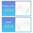 thumbnail image 5 of Raindrops 6Pcs Transparent Plastic Square Business Card Holder for Desktop Organization Card Display 4.1x1.8x1.8in, 5 of 8