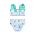 thumbnail image 2 of MSemis Kids Girls Mermaid Bathing Suit Two Pieces Tankini Set,Size 2T-16 Pegasus Silver 8, 2 of 6
