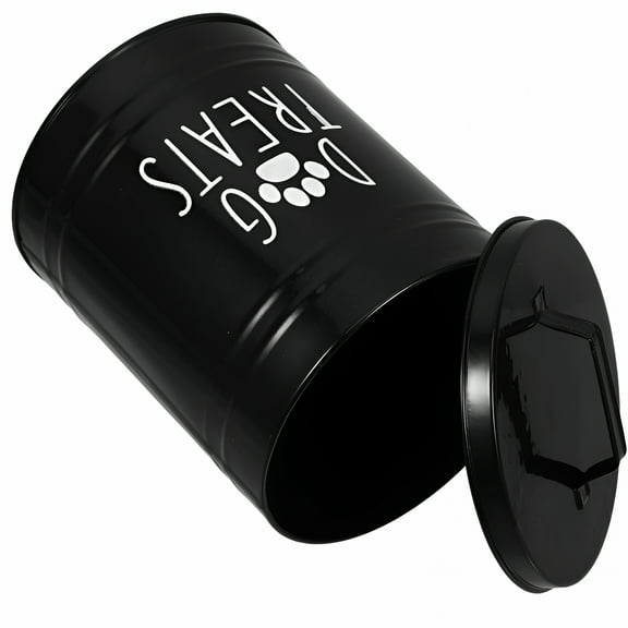ACDANC Dog Containers for Food Airtight Treat Jar Snack Storage Dog Treat Container Airtight Dog Food Storage Container Black