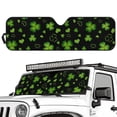 thumbnail image 2 of POLERO Saint Patrick Leaves Car Windshield Sun Shade Cute Front Window Car Sunshade Windshield Blocks UV Rays Sun Visor Protector for Truck Off-road Vehicle Accessories, 2 of 7
