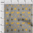thumbnail image 2 of oneOone Polyester Spandex Gray Fabric Honey Bees Sewing Craft Projects Fabric Prints By Yard 56 Inch Wide, 2 of 4