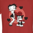 thumbnail image 2 of Junior's Betty Boop Valentine's Day Bimbo Be Mine Graphic Tee Red Large, 2 of 3