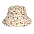 thumbnail image 3 of Daiia Autumn Forest Animals Pattern Bucket Hat - Trendy Cotton Sun Hat for Beach, Golf, Fishing - Fun Outdoor Vacation Boonie for Men and Women, 3 of 9