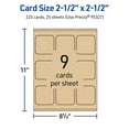 thumbnail image 6 of Avery 2-1/2" x 2-1/2" Rounded Corner Cards, Kraft Brown, 225ct, 6 of 11