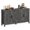 Gray, variant on Buffet Cabinet Sideboard Storage Cabinet with Adjustable Shelves for Living Room Rustic Walnut