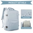 thumbnail image 4 of Mochila de viaje WONHOX grande impermeable para mujeres azul, 4 of 8