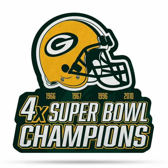 Packers 4 Time Super Bowl Champs Shape-Cut Pennant