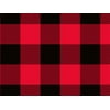 Pack of 1, Red & Black Buffalo Plaid 26" x 417 Half Ream Roll Gift Wrap For Party, Holiday & Events
