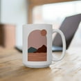 thumbnail image 3 of Aesthetic Abstract Earth Tone Landscape Ceramic Coffee Mug 15oz, 3 of 4