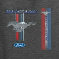 thumbnail image 2 of Wild Bobby, Ford Mustang Classic Pony USA Logo Emblem, Cars and Trucks, Front and Back Unisex Crewneck Graphic Sweatshirt, Heather Black, 3X-Large, 2 of 4