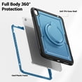 thumbnail image 2 of FJLBDE Case for iPad (A16) 11th Gen 2025/ iPad 10th Gen 10.9 Inch 2022 with 360 Rotating Stand, Shoulder Strap, Heavy Duty Shockproof Cover, Navy Blue, 2 of 7
