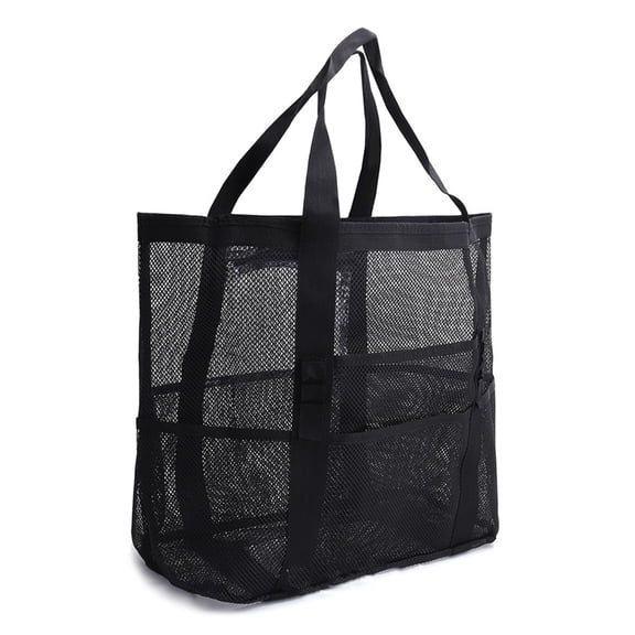 Mesh Beach Bag for Family Toys Vacation Essentials Multifunctional Beach Bags