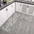 thumbnail image 2 of Beige Grey Boho Kitchen Rugs Set of 2, Northwest Persian Style Geometric ethnic oriental Kitchen Mats for Floor,Non-Slip Washable Sink Mats Home Decor Doormat+Runner Rug, 2 of 6