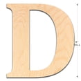 thumbnail image 4 of 6 Inch Wooden Letter D Ready for Painting or Decorating, 4 of 4