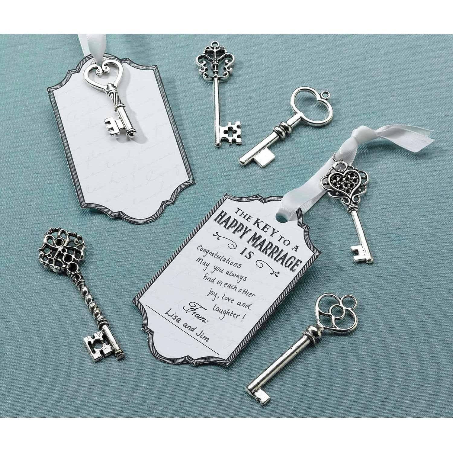 Set of 24 Silver Key Tags