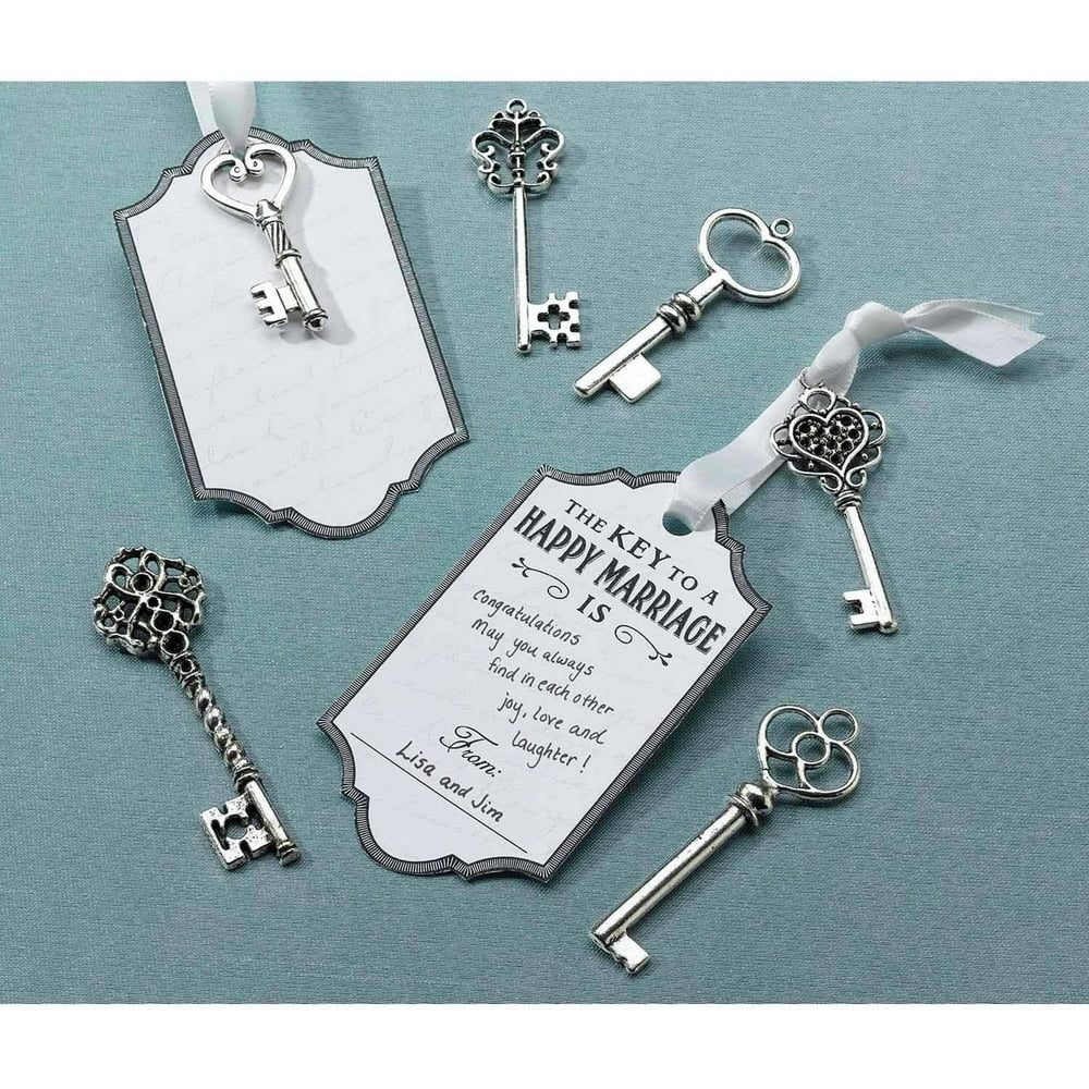 Set of 24 Silver Key Tags