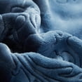 thumbnail image 4 of Tache Elegant Reversible Embossed Slate Blue Bed Throw Blanket (Blue Gray, 63 x 87 Inch), 4 of 5