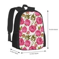 thumbnail image 3 of Vsdgher Rose Flowers Print Backpack for Women Men School Bookbag with Laptop Compartment for College Work Travel, Simple Fashion Casual Daypack, Fit 15" Laptop, 3 of 8