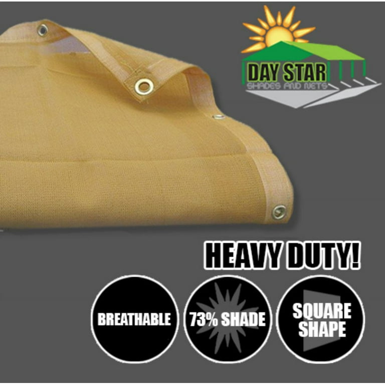 20' x 40') (Beige) HD Mesh Tarp Net Sun Shade Fence Screen