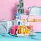 thumbnail image 3 of Juguetes Hechos 1/24 De En Miniatura Decoraciones Con Muebles DIY Puzzle House Crafts s Cumpleaños Regalos Del Festival Macarena Kits de casa de muñecas de madera de bricolaje, 3 of 8