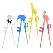 Training Chopsticks Cute Animal Shape Easy to Use Learning Chopsticks for Kids With attachable for Right or Left Handed Child Adults Beginners (4 pack)