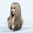 thumbnail image 3 of Natural Mix Colors Gradient Long Curly Synthetic Wig Full Wig Front Wig, 3 of 5