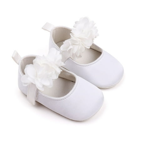 

Baby Girls Princess Shoes Flower Non-slip Bottom First Walker Shoes Toddler Shoes