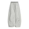 thumbnail image 6 of mgoYE Girls Pants Baggy Sweatpants for Teen Girls Oversized Wide Leg Loose Sweat Pants Elastic High Waist Drawstring Athletic Casual Joggers|Light Gray 6-7 Years, 6 of 6