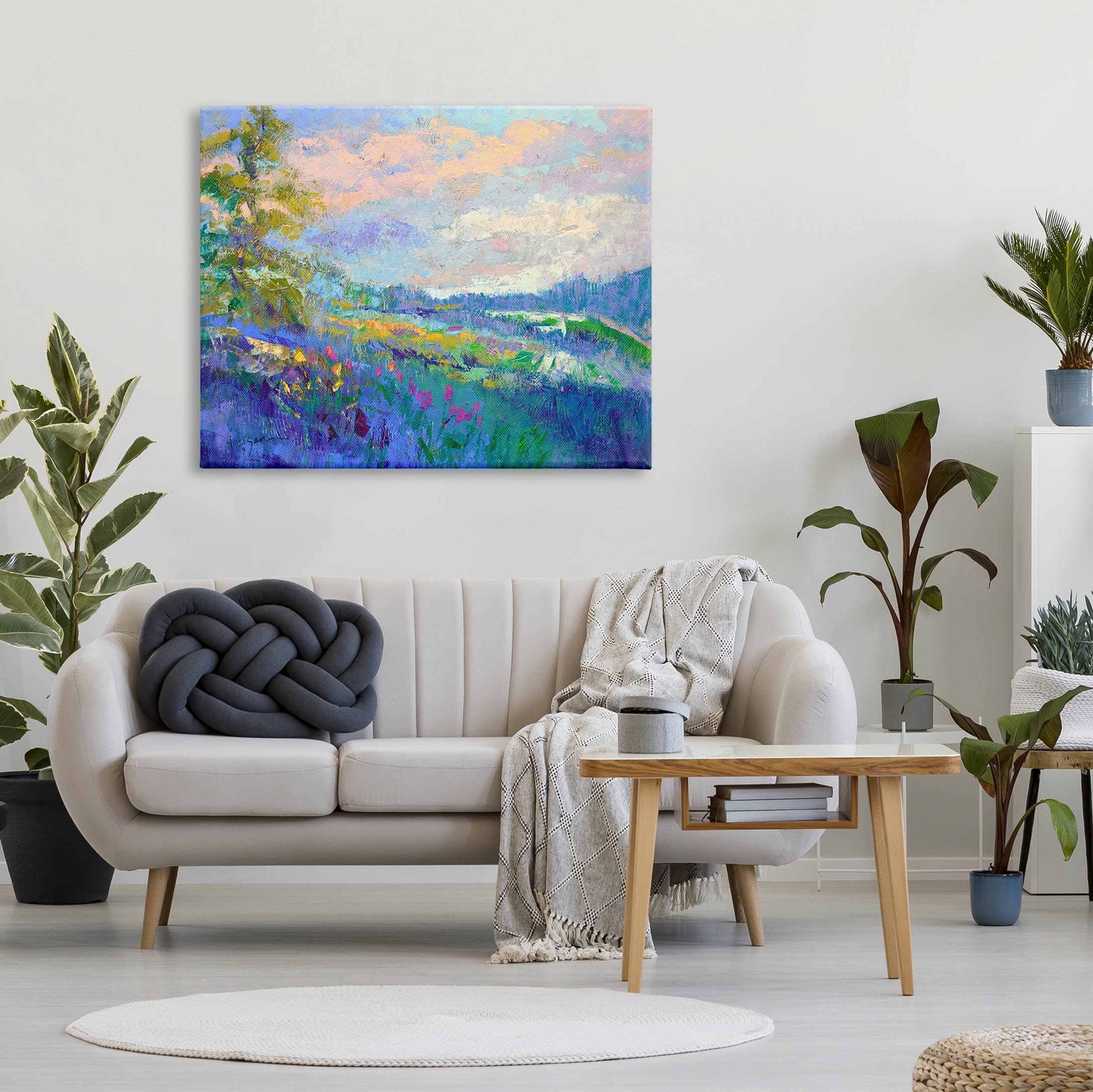 Stupell Industries Modern Hill Woodland Landscape Painting Gallery Wrapped Canvas Print Wall Art, Design by Dorothy Fagan