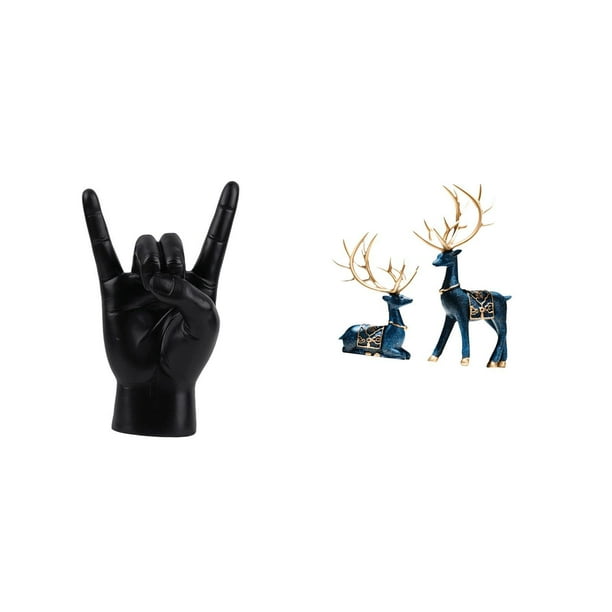 Escultura Creativa Con Gestos De Mano Y Estatua De Reno, Adornos Para Apartamento, Dormitorio, Restaurante, Sala De Estar, Oficina, Decoración Del Hogar, Manualidades Con Los Dedos.