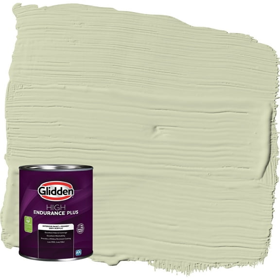 Glidden HEP Pickling Spice / Green Flat Interior Paint with Primer, 1 Quart