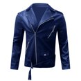 thumbnail image 4 of Vedolay Winter Coats for Men Open Front Long Sleeve Button Down Cardigan with Pocket Blue,2XL, 4 of 4