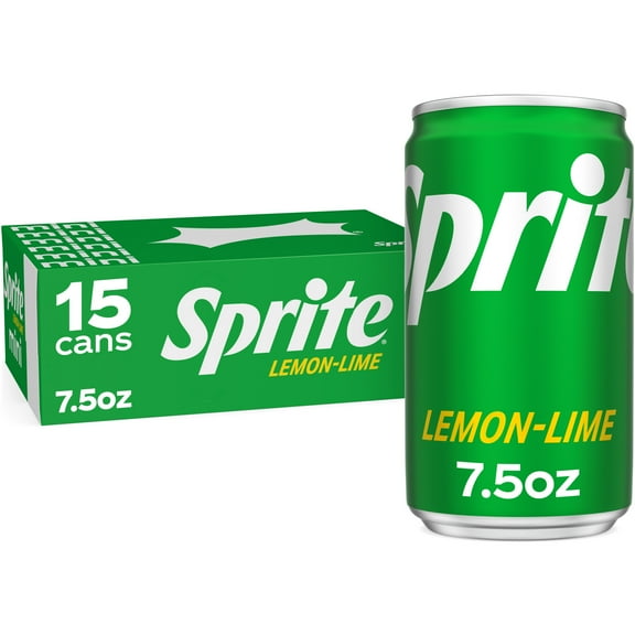 Sprite Lemon-Lime Caffeine Free Soda Pop Mini Cans, 7.5 fl oz, 15 Pack
